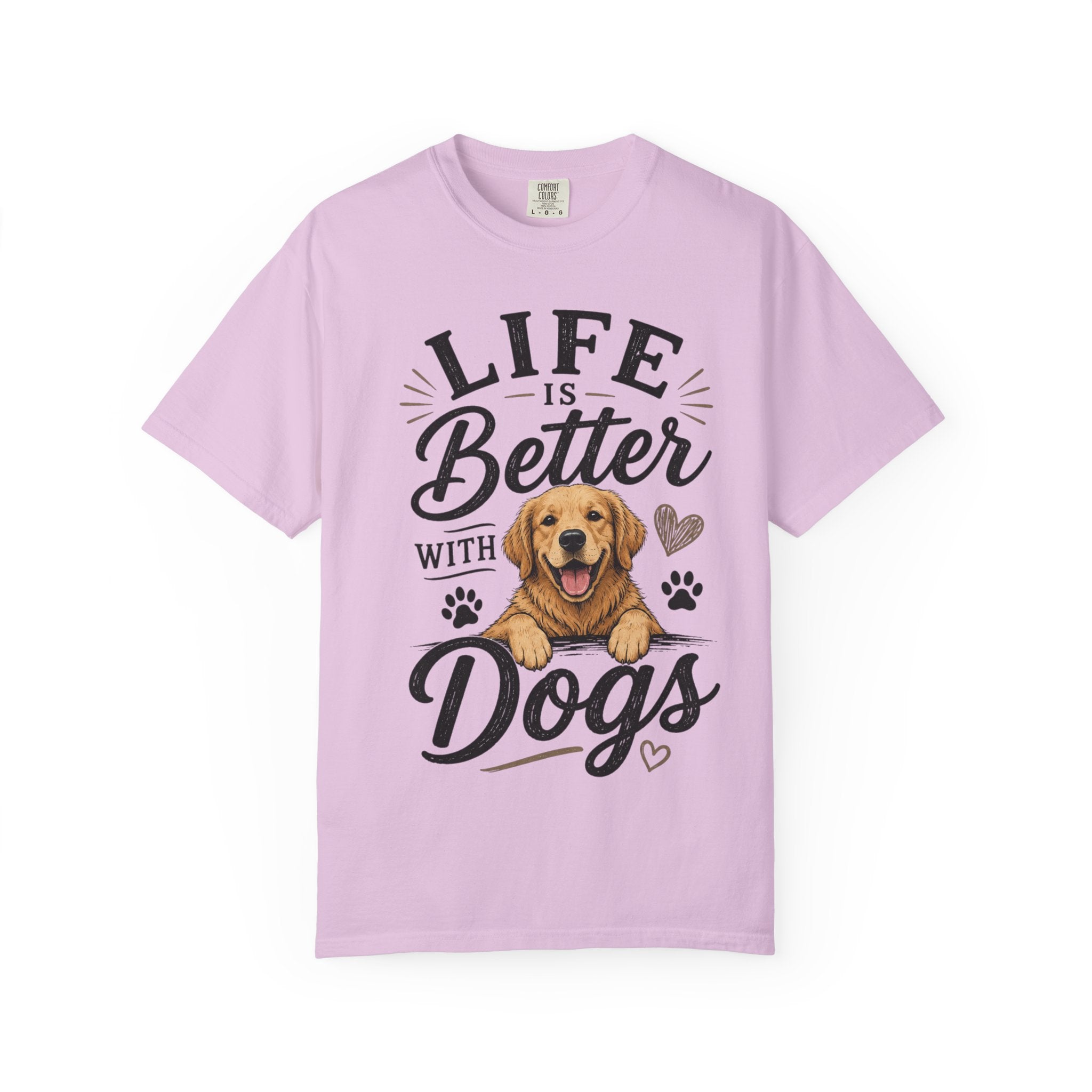 Life Is Better With Dogs T-Shirt — Cute Golden Retriever Tee for Dog Lovers