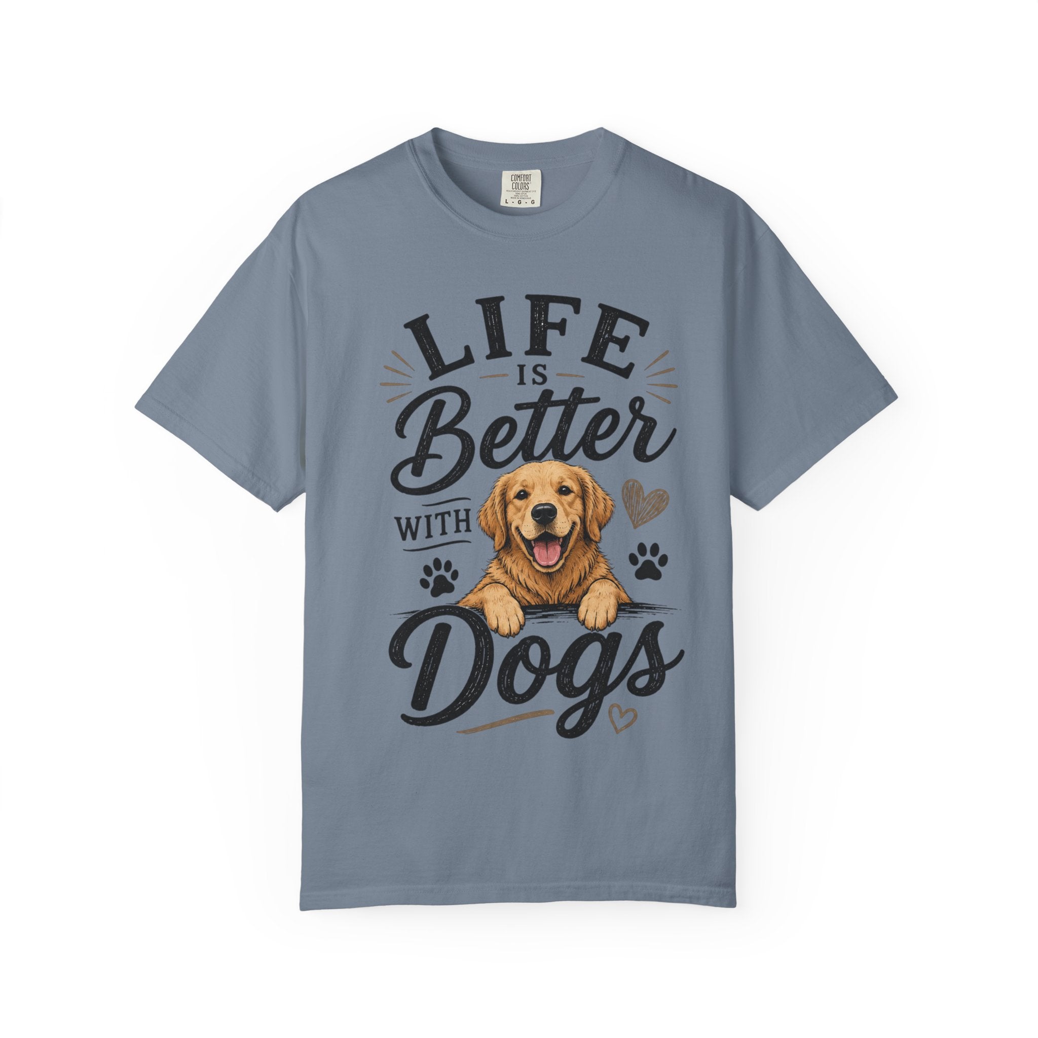 Life Is Better With Dogs T-Shirt — Cute Golden Retriever Tee for Dog Lovers
