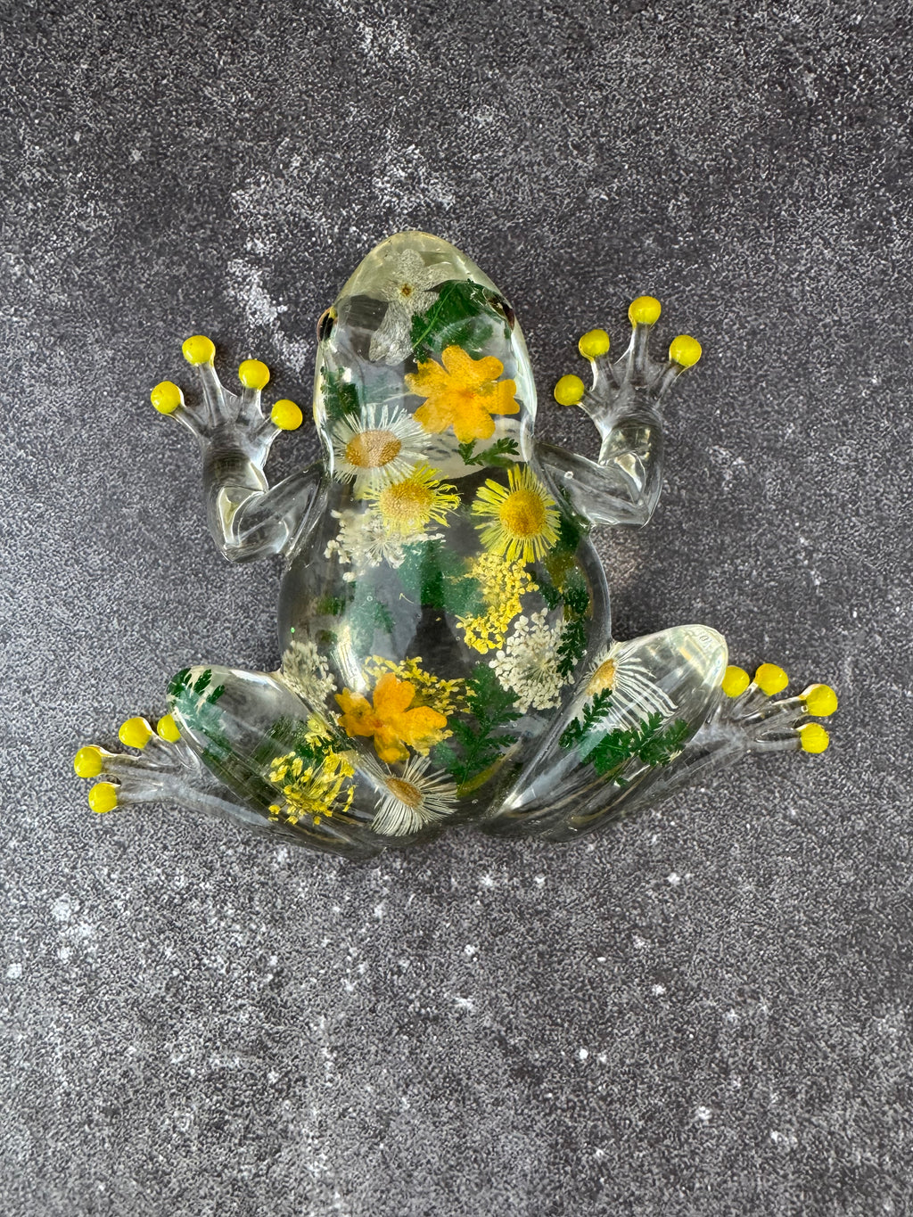 Meadow Bloom Resin Frog - image 1