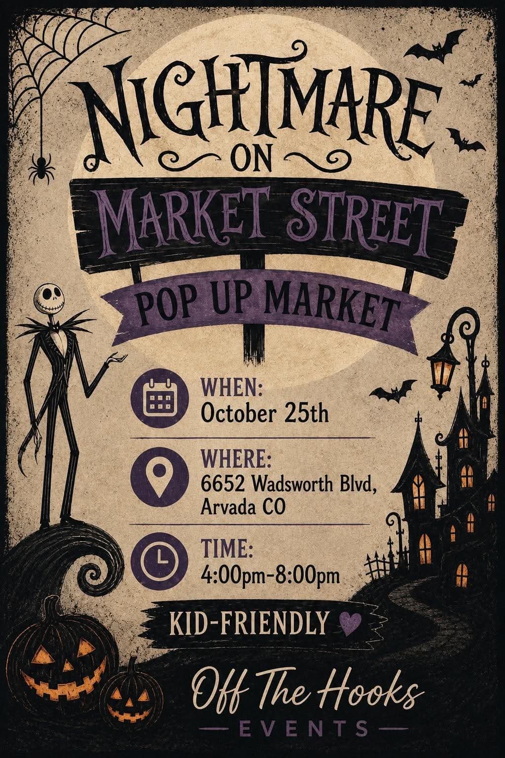 Nightmare on Market Street Pop Up Market flyer