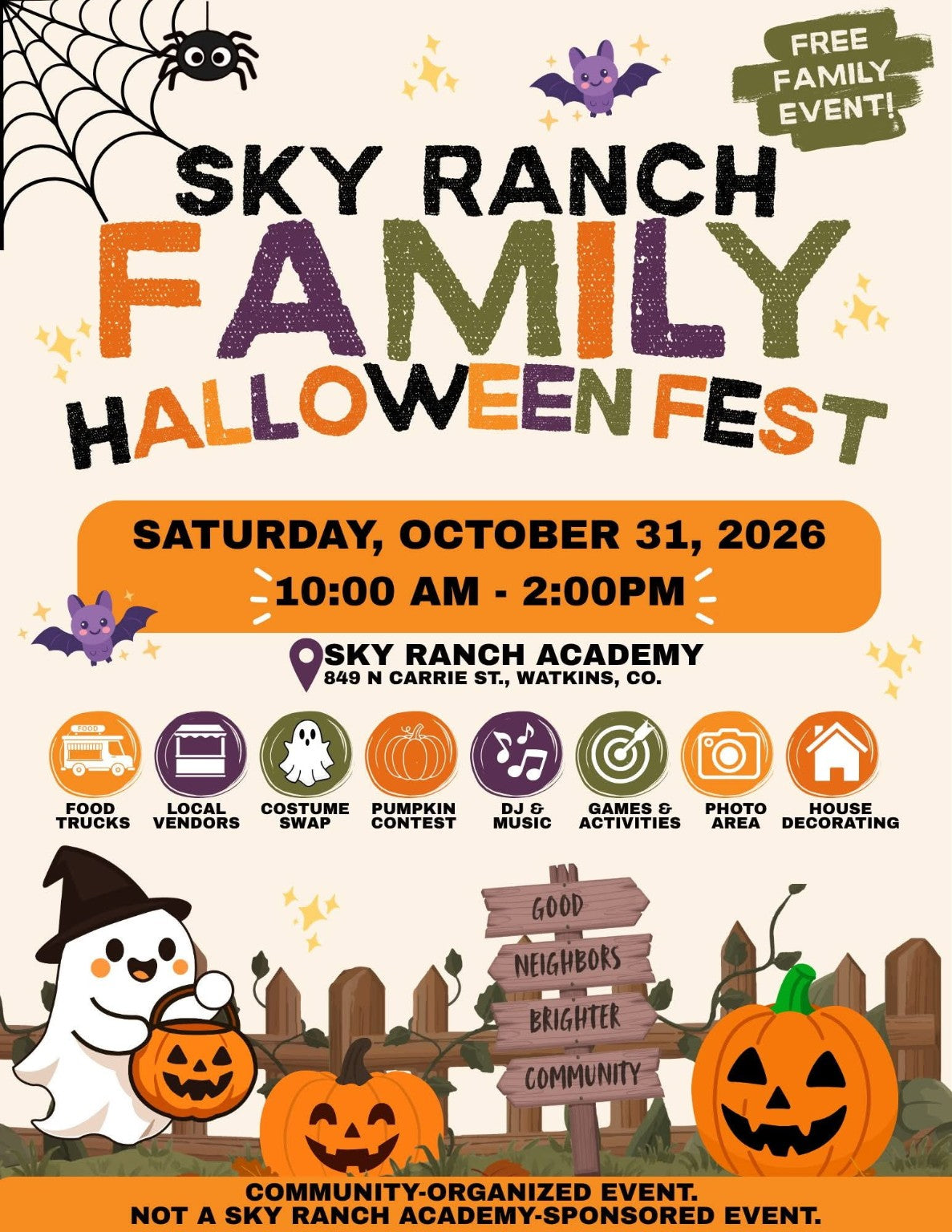 Sky Ranch Family Halloween Fest flyer